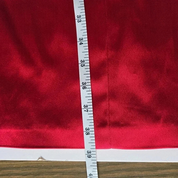 Calvin Klein red stretch satin formal date night mini dress sz 10 - Picture 16 of 17